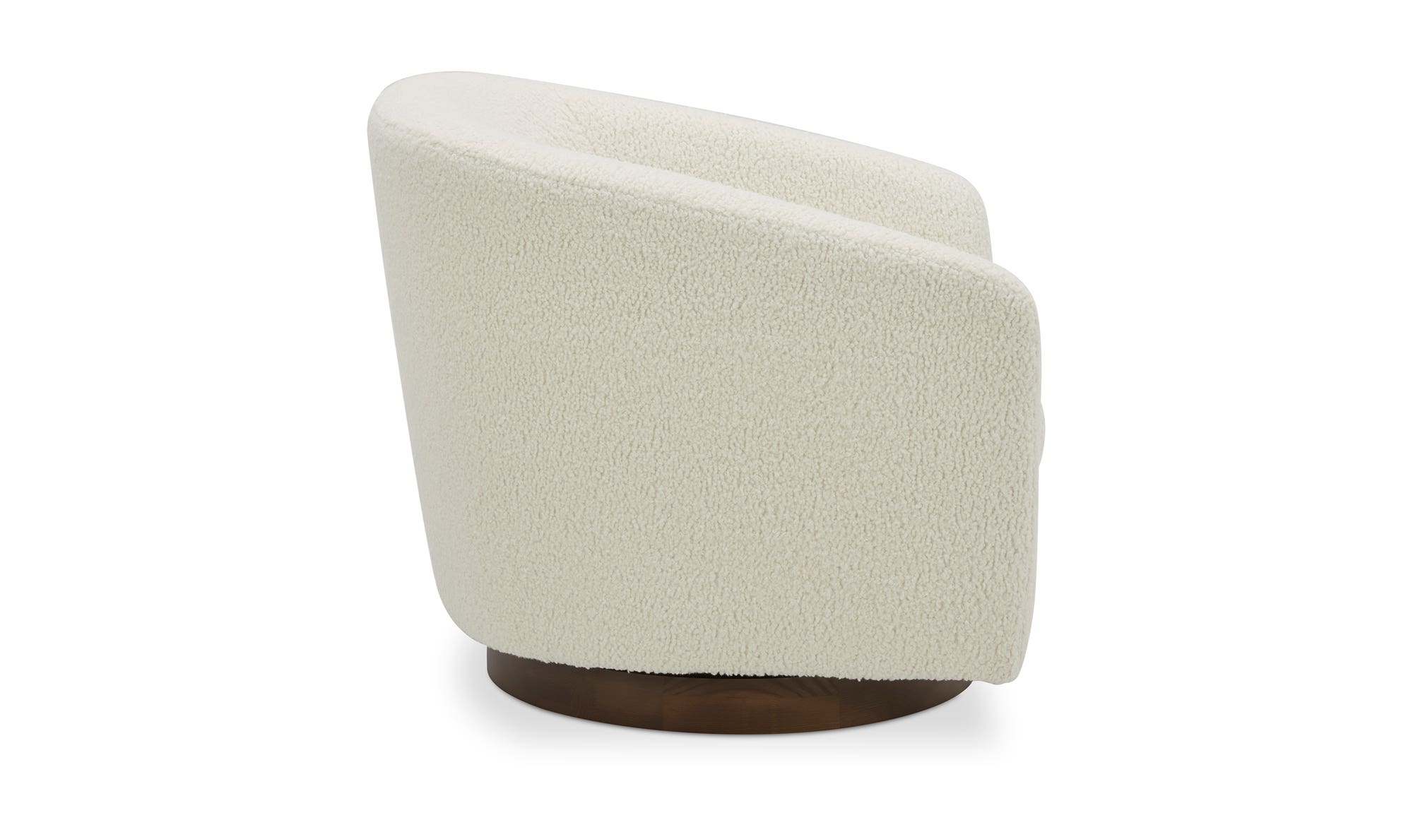 Willfarrow Swivel Chair Shearling White – side view