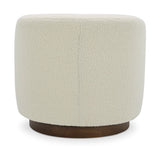 Willfarrow Swivel Chair Shearling White – back view