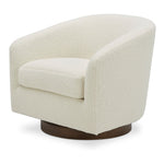 Willfarrow Swivel Chair Shearling White – left angle