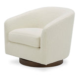 Willfarrow Swivel Chair Shearling White – left angle