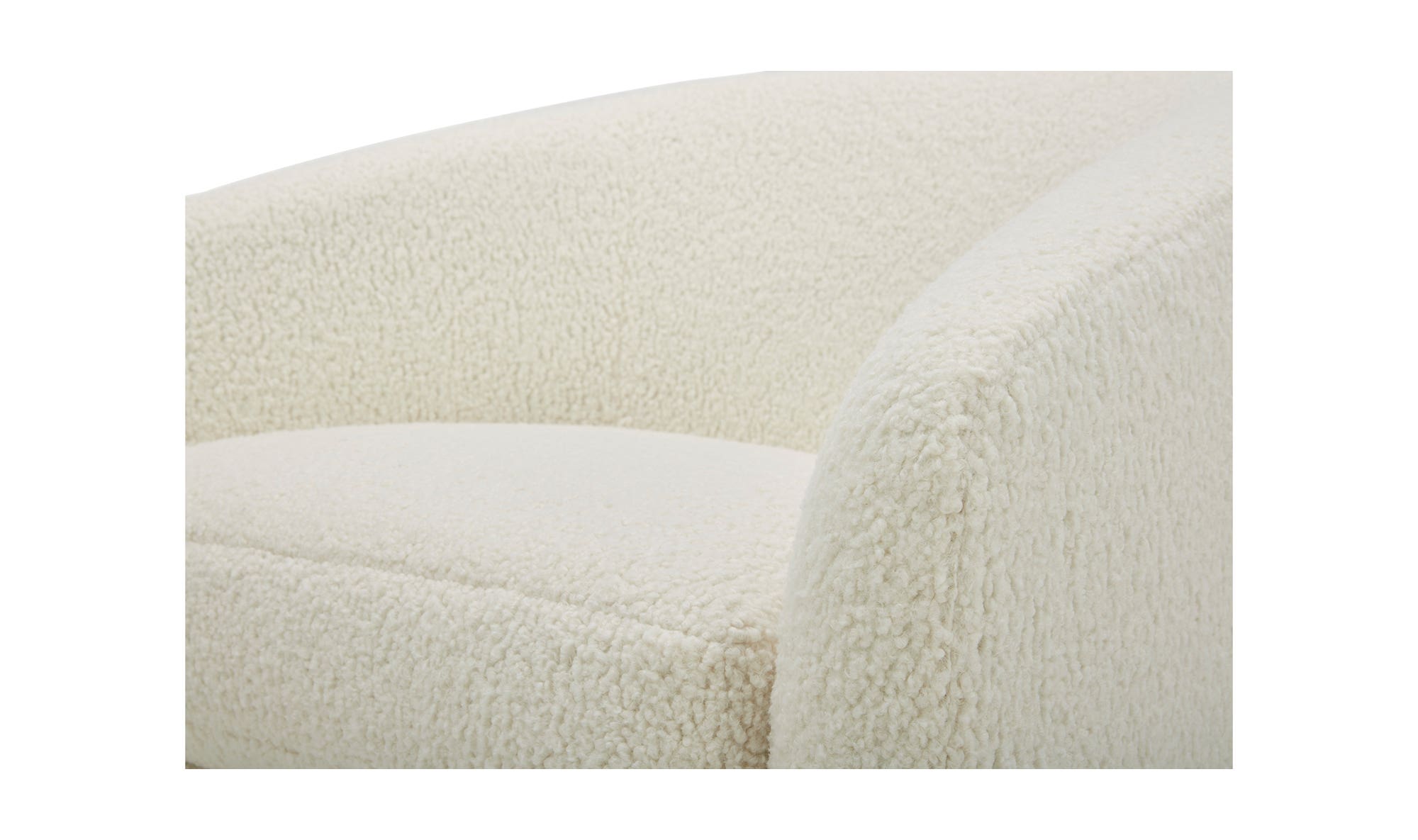 Willfarrow Swivel Chair Shearling White – upholstery detail