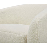 Willfarrow Swivel Chair Shearling White – upholstery detail